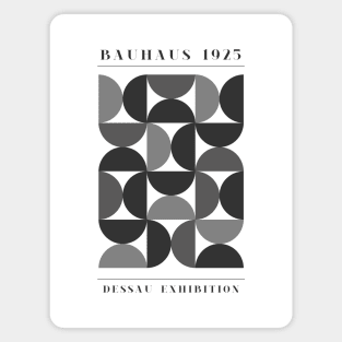 Bauhaus Exhibition 1925 Geometric Black and White Magnet